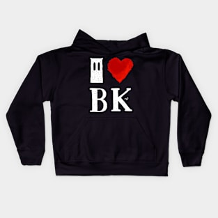 I Heart Brooklyn (remix, white) by Tai's Tees Kids Hoodie